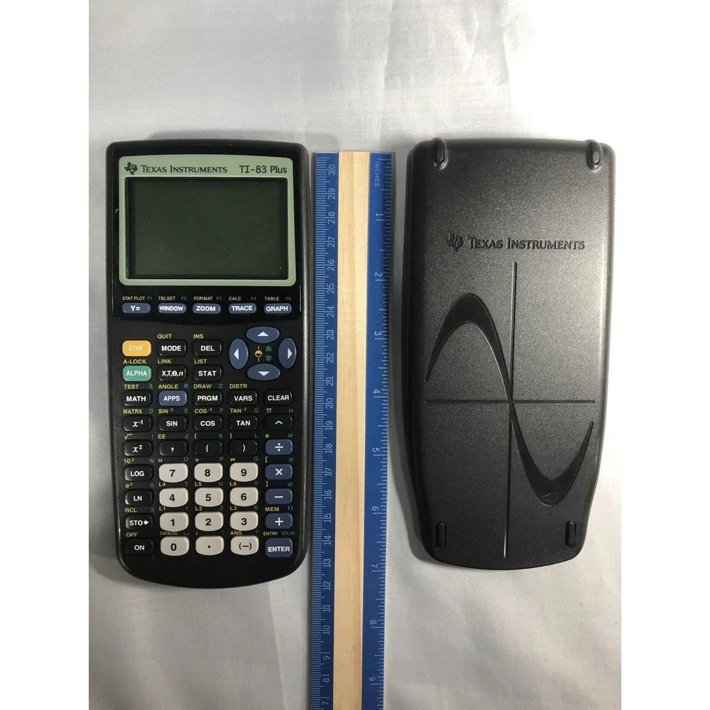 Texas Instruments TI-83 Plus Black/Gray Graphing Calculator with Cover